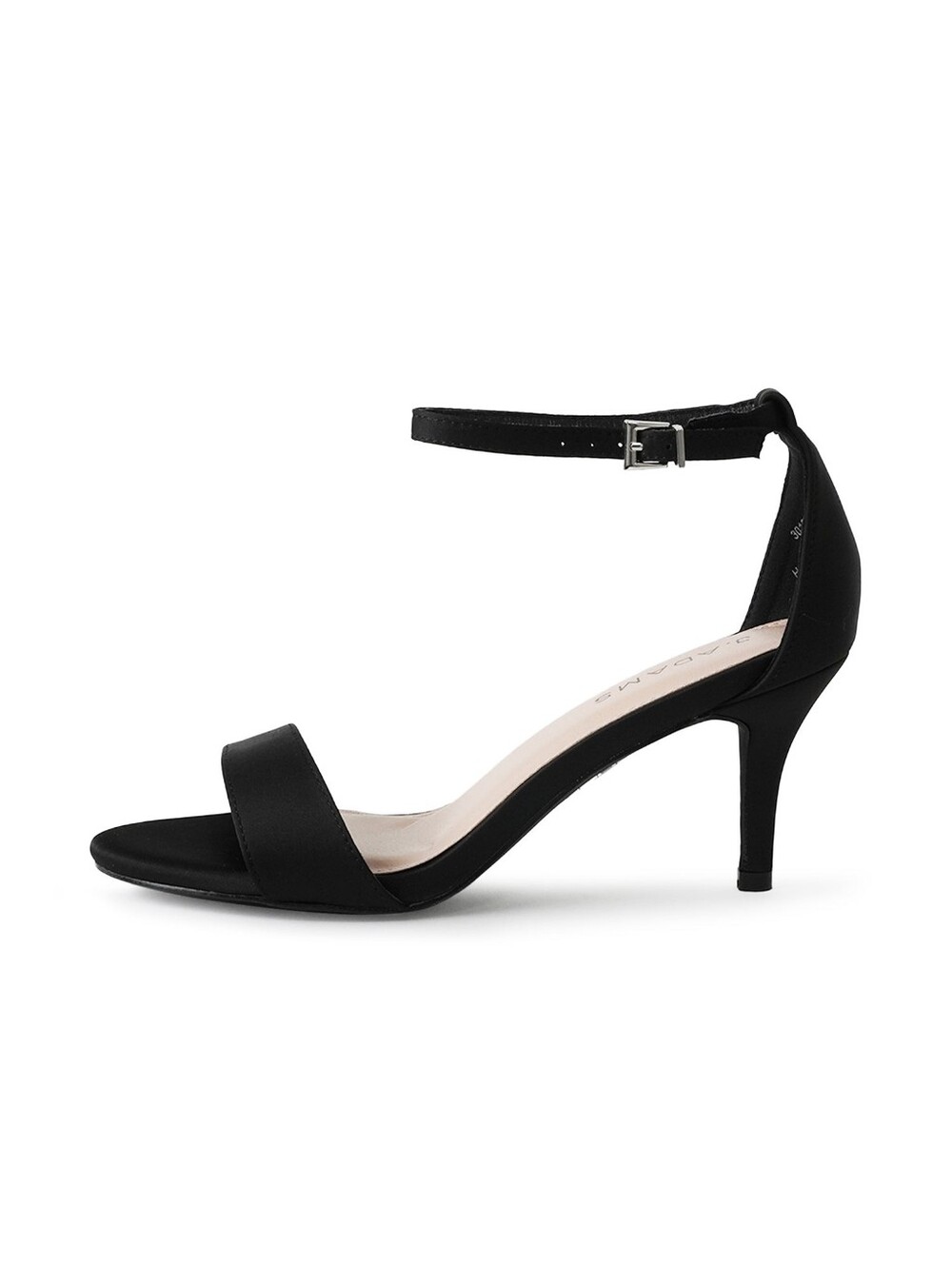 NWB J. Adams Dove Heels Black Satin Size 7